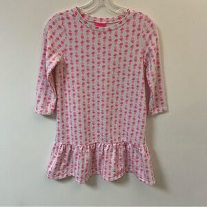 Lilly Pulitzer Girl’s Kim Dress pink/White Ruffle XL (12-14)